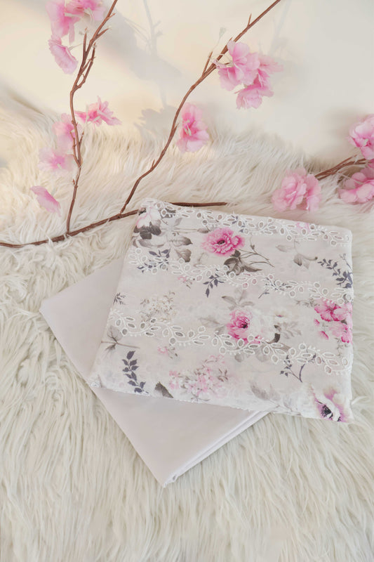 2Piece – Printed Embroidered Lawn S2P12