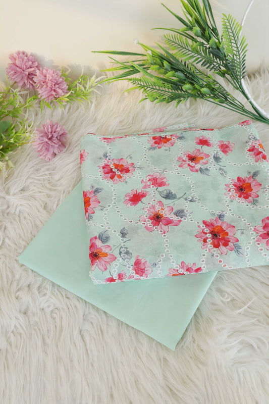 2Piece – Printed Embroidered Lawn S2P22