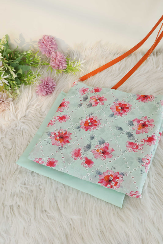 2Piece – Printed Embroidered Lawn S2P19