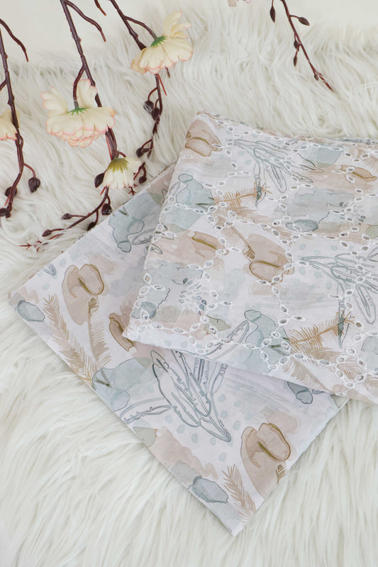 2Piece – Printed Embroidered Lawn EL2PSR108