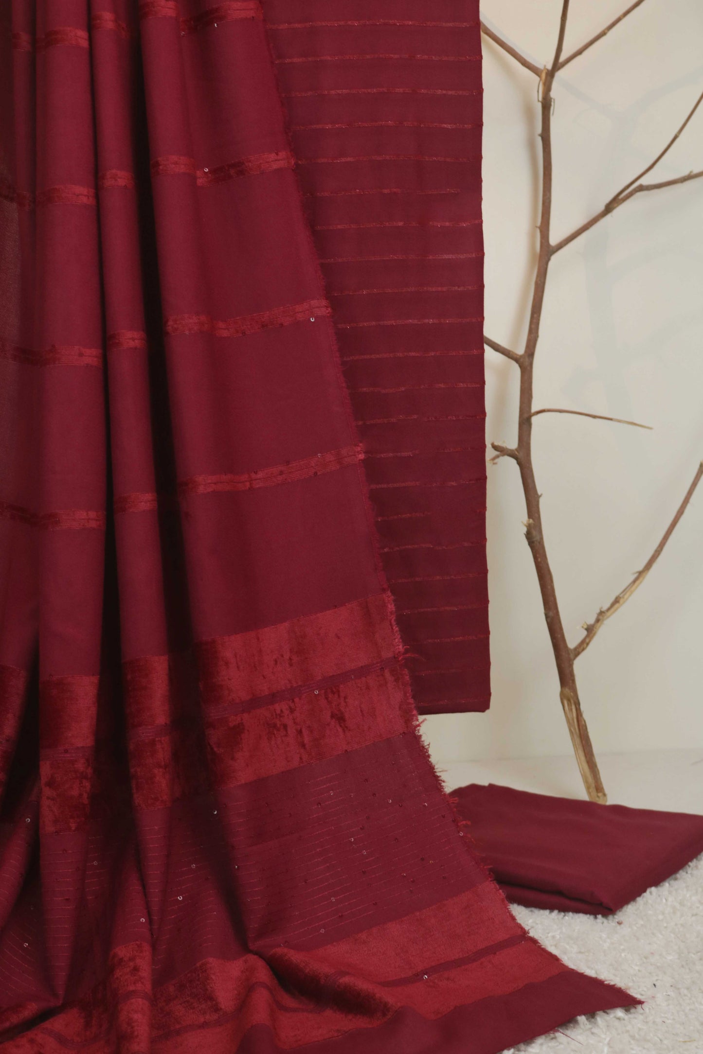 3Piece - Dhanak with Wool Shawl  VC61