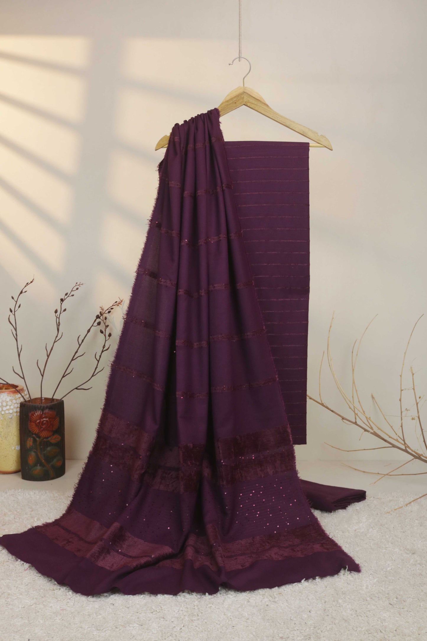 3Piece - Dhanak with Wool Shawl  VC66