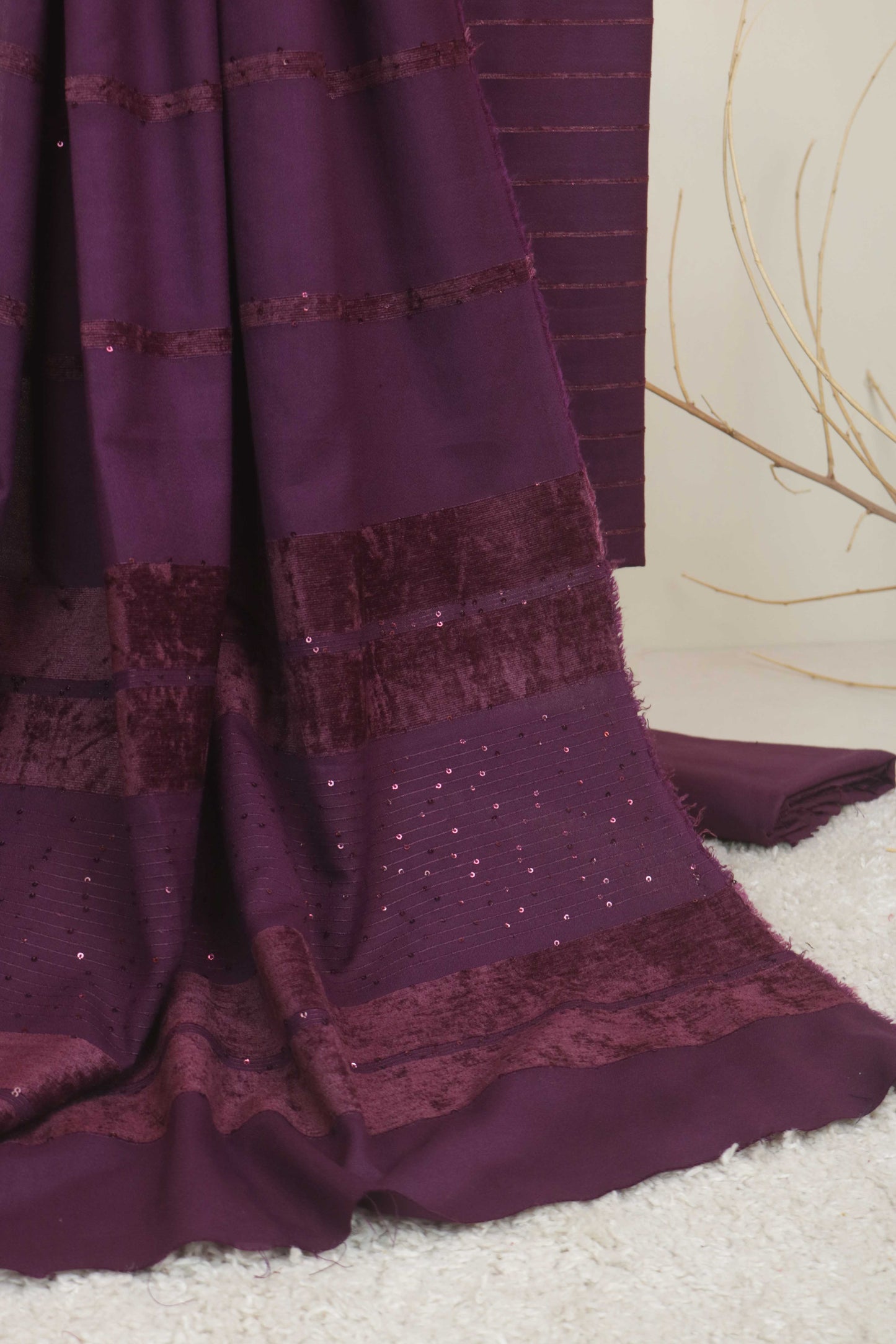3Piece - Dhanak with Wool Shawl  VC66