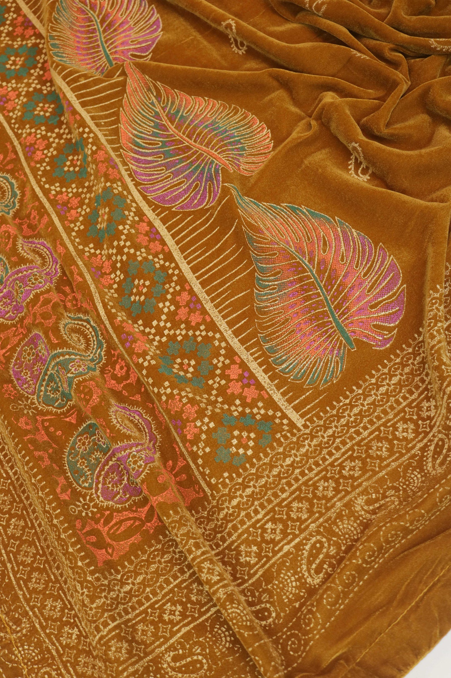 Velvet Screen-Printed Shawl  3576F