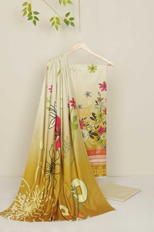 3Piece - Linen Printed Suit Classic ICLST07