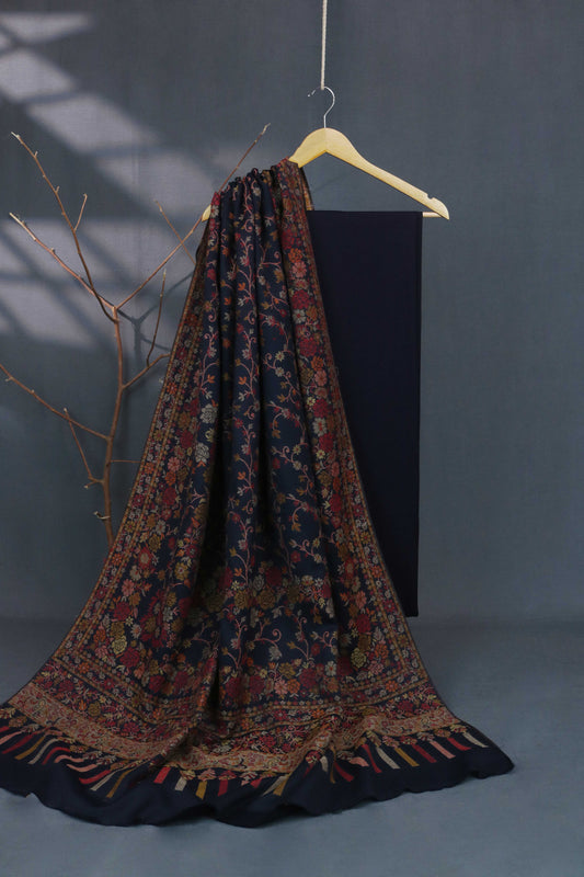 3Piece -Karandi with Pashmina Shawl KPP359