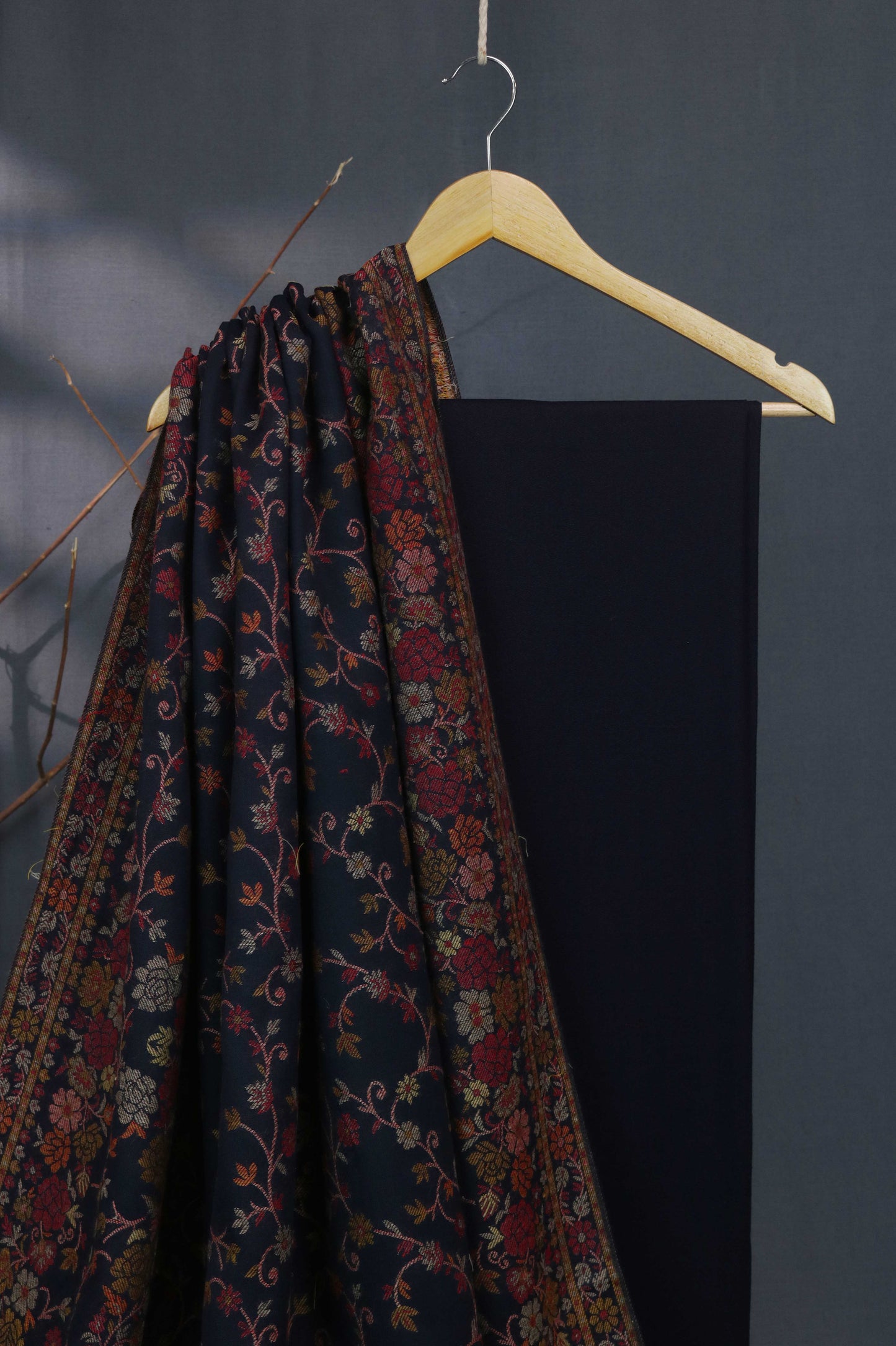 3Piece -Karandi with Pashmina Shawl KPP359