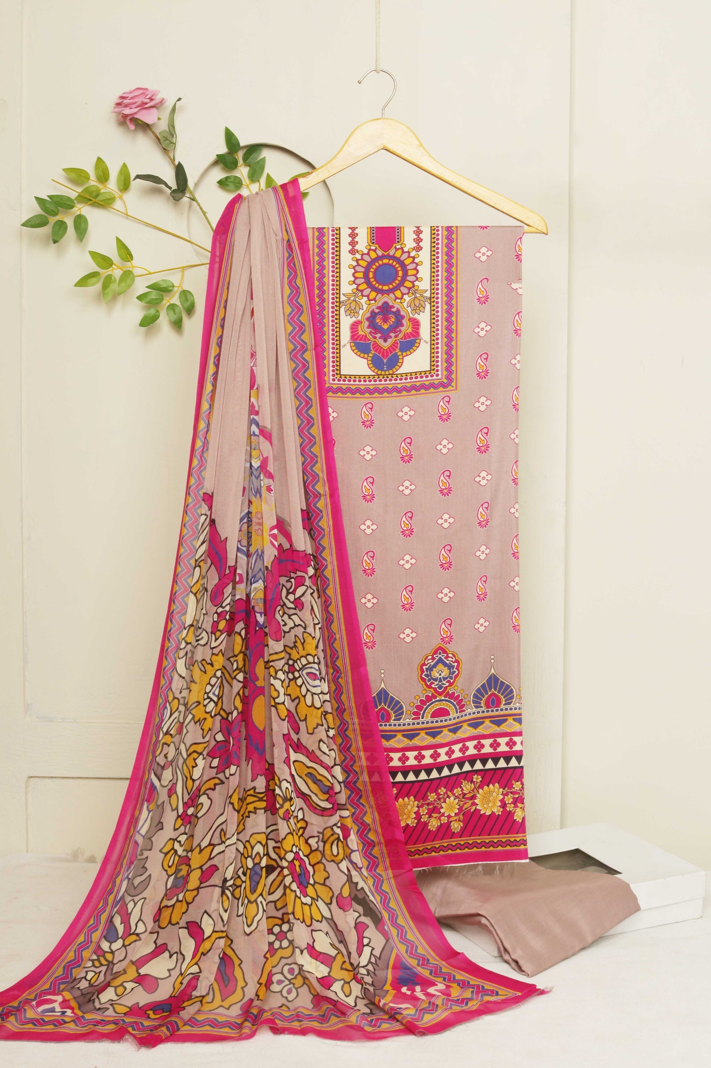 3Piece -Viscous Printed Suit VC02