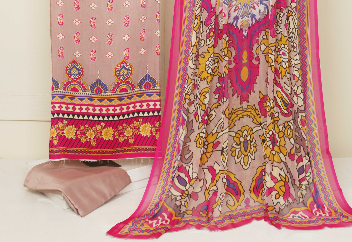 3Piece -Viscous Printed Suit VC02