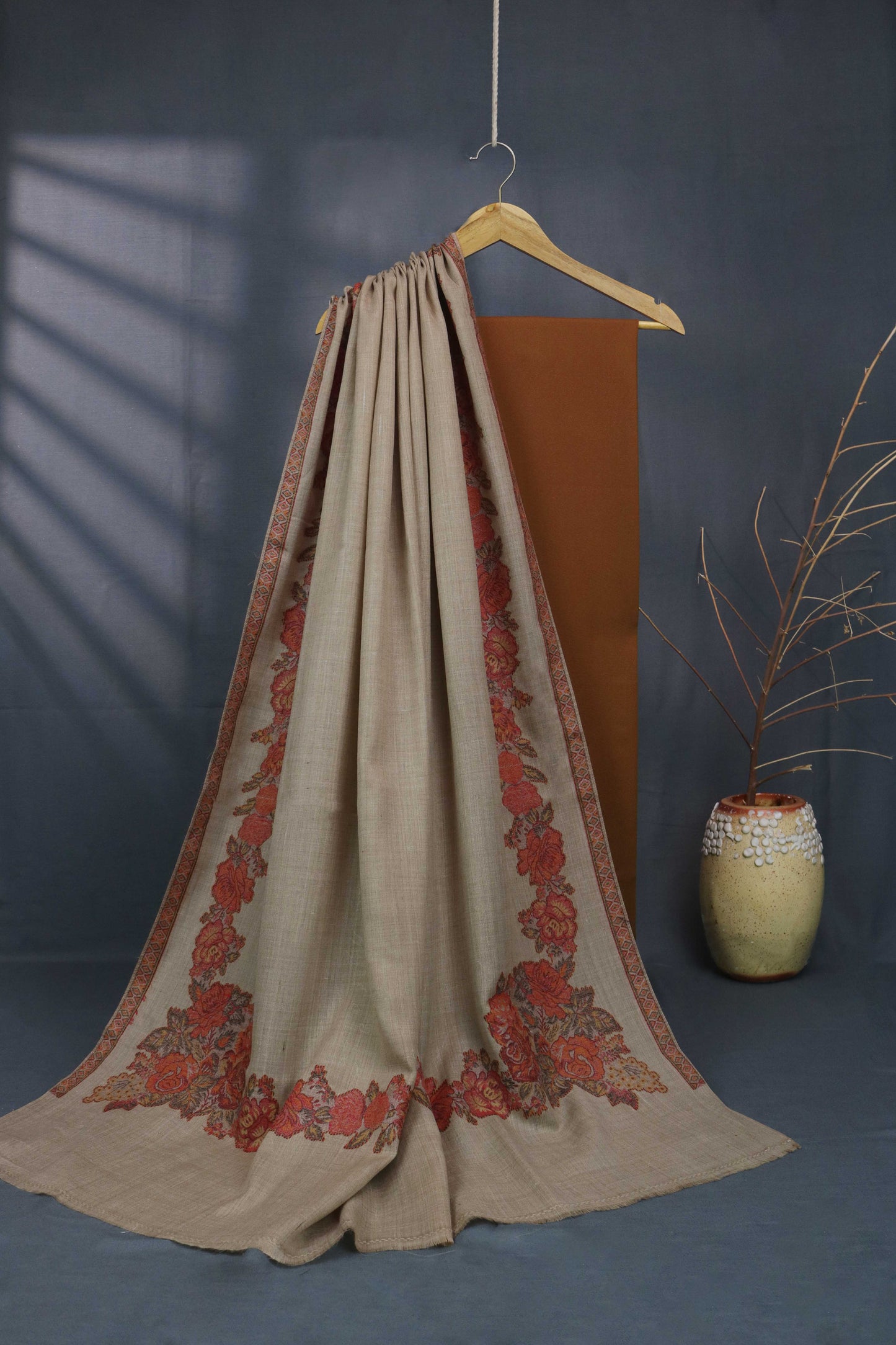 3Piece -Karandi with Pashmina Shawl KPP321