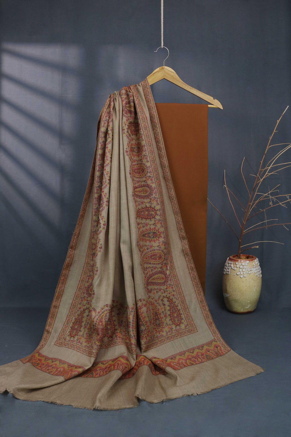 3Piece -Karandi with Pashmina Shawl KPP385