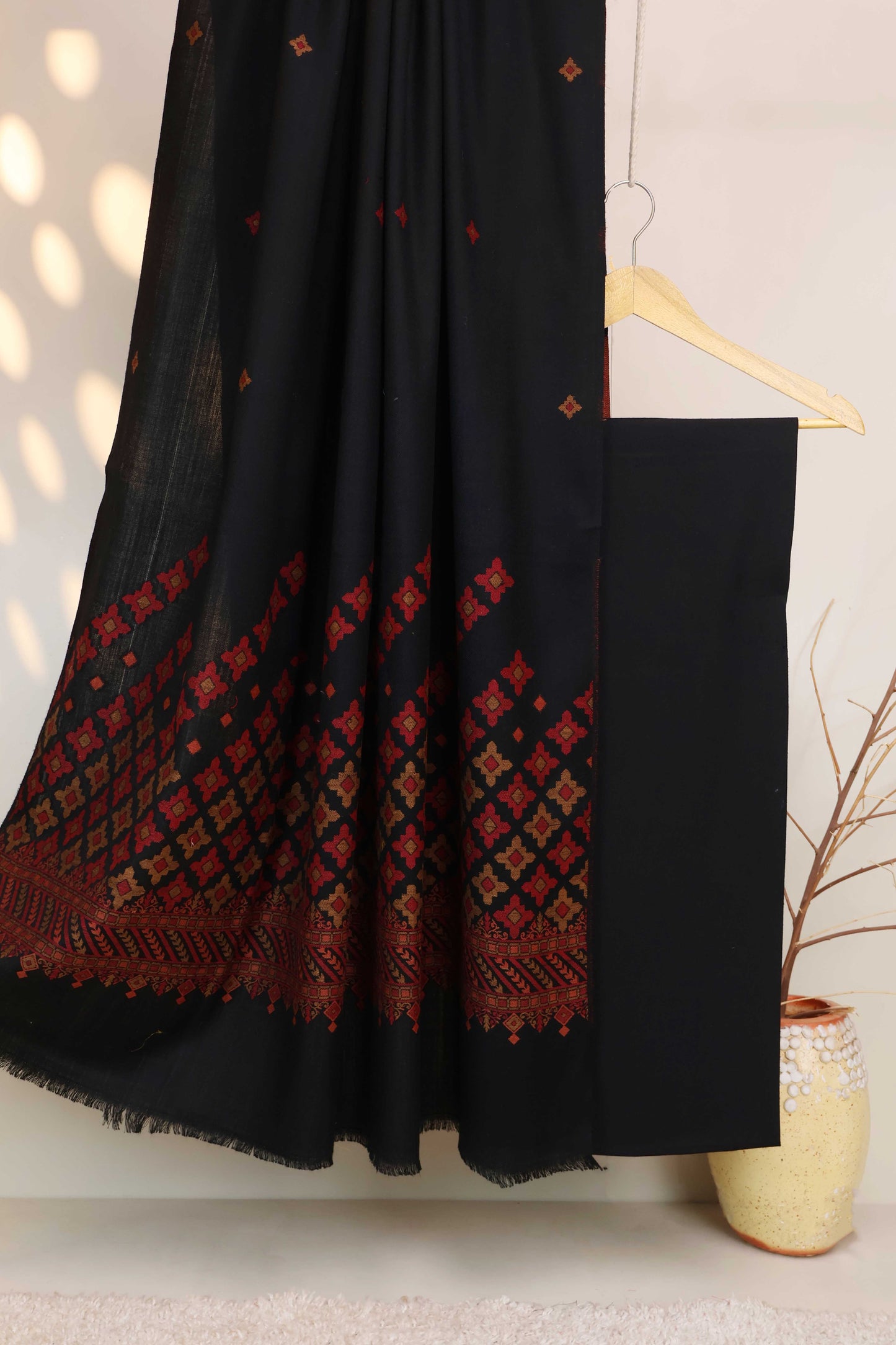 3Piece -Karandi with Pashmina Shawl KPP394