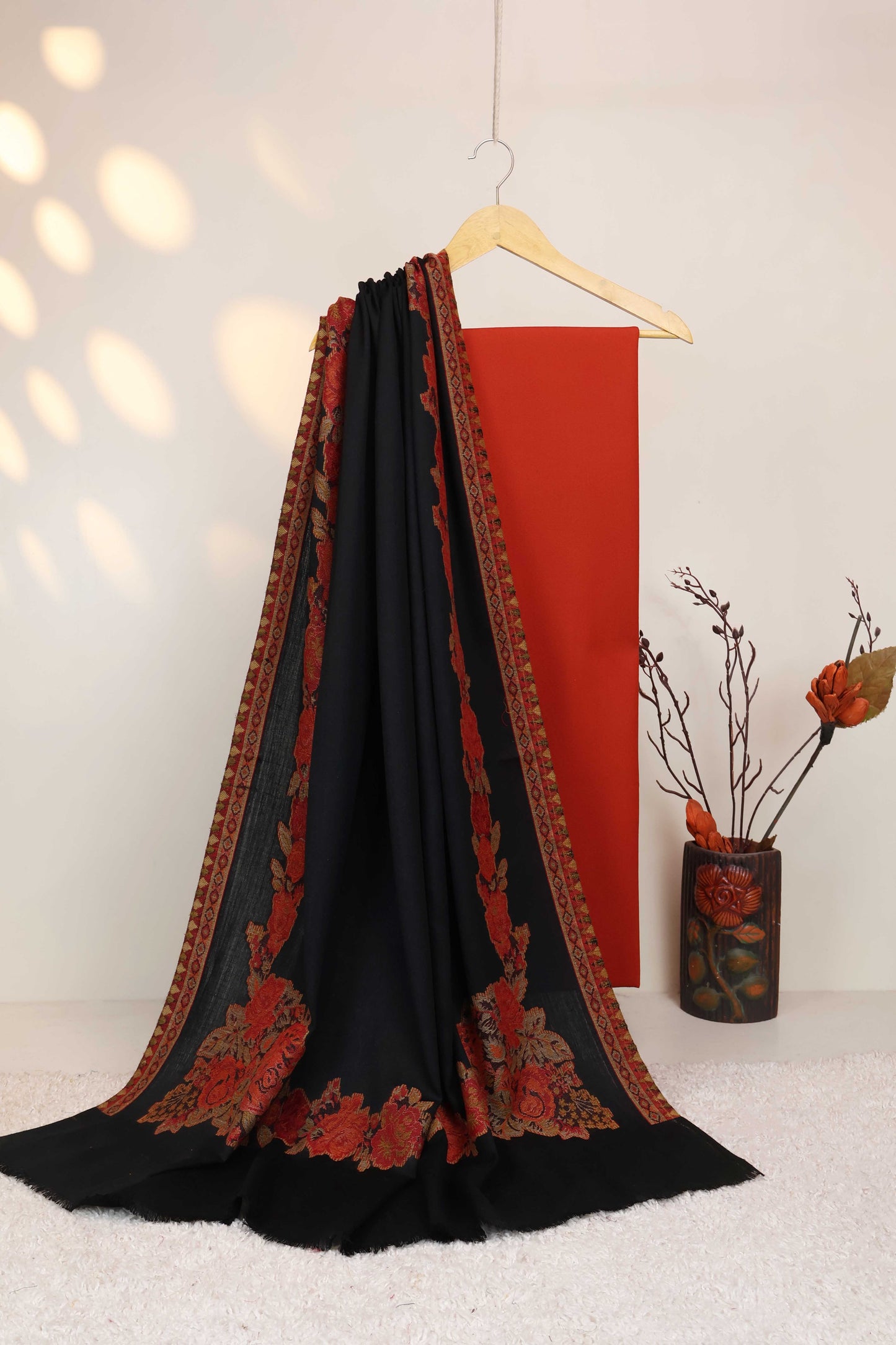 3Piece -Karandi with Pashmina Shawl KPP398