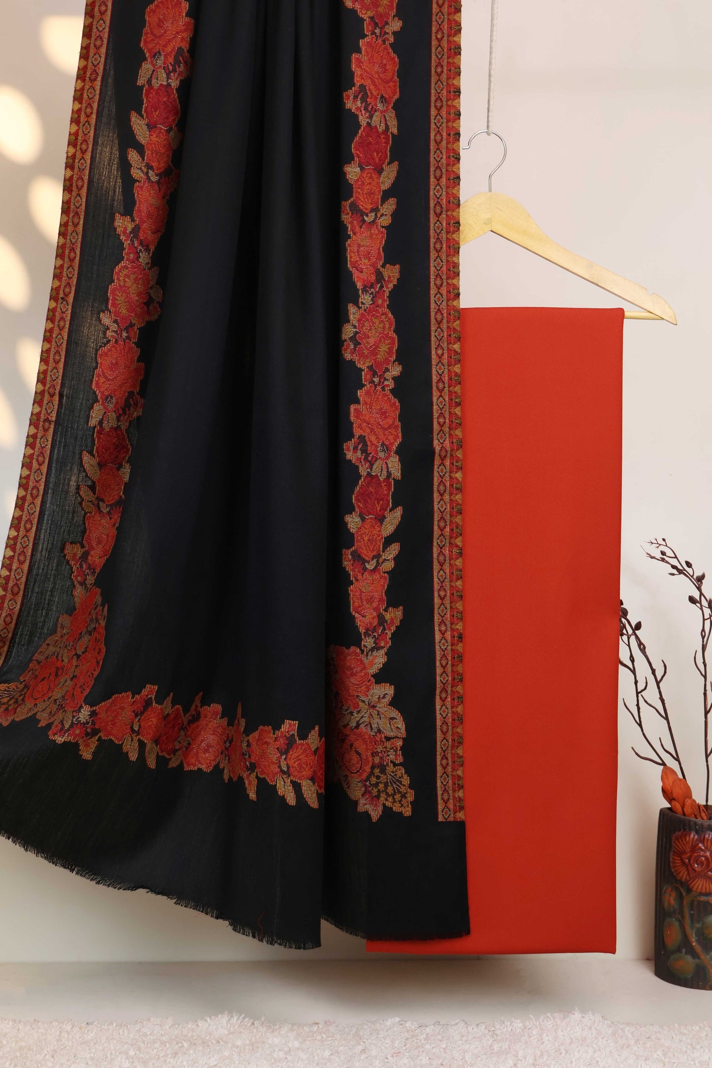 3Piece -Karandi with Pashmina Shawl KPP398