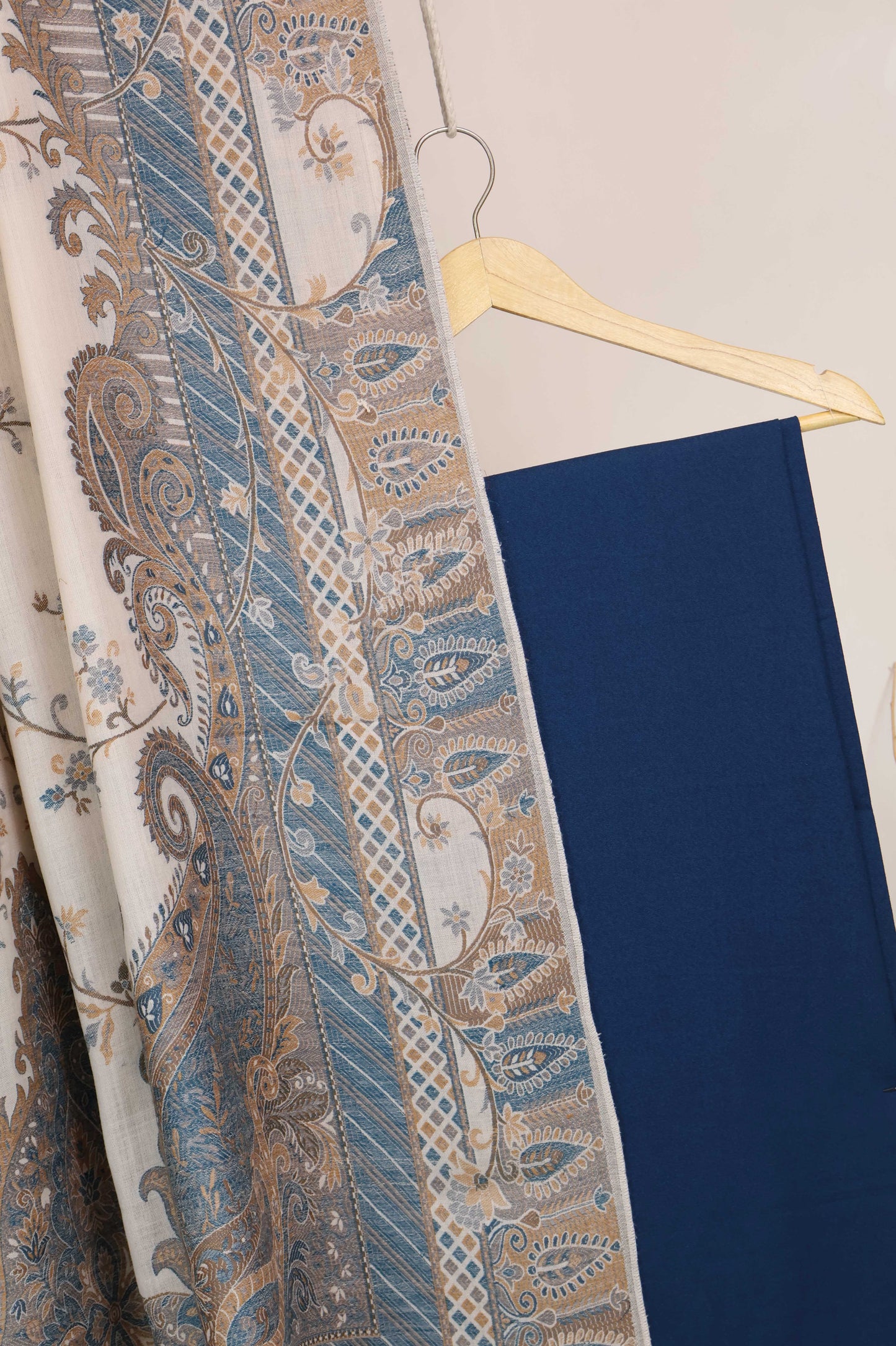 3Piece -Karandi with Pashmina Shawl KPP401