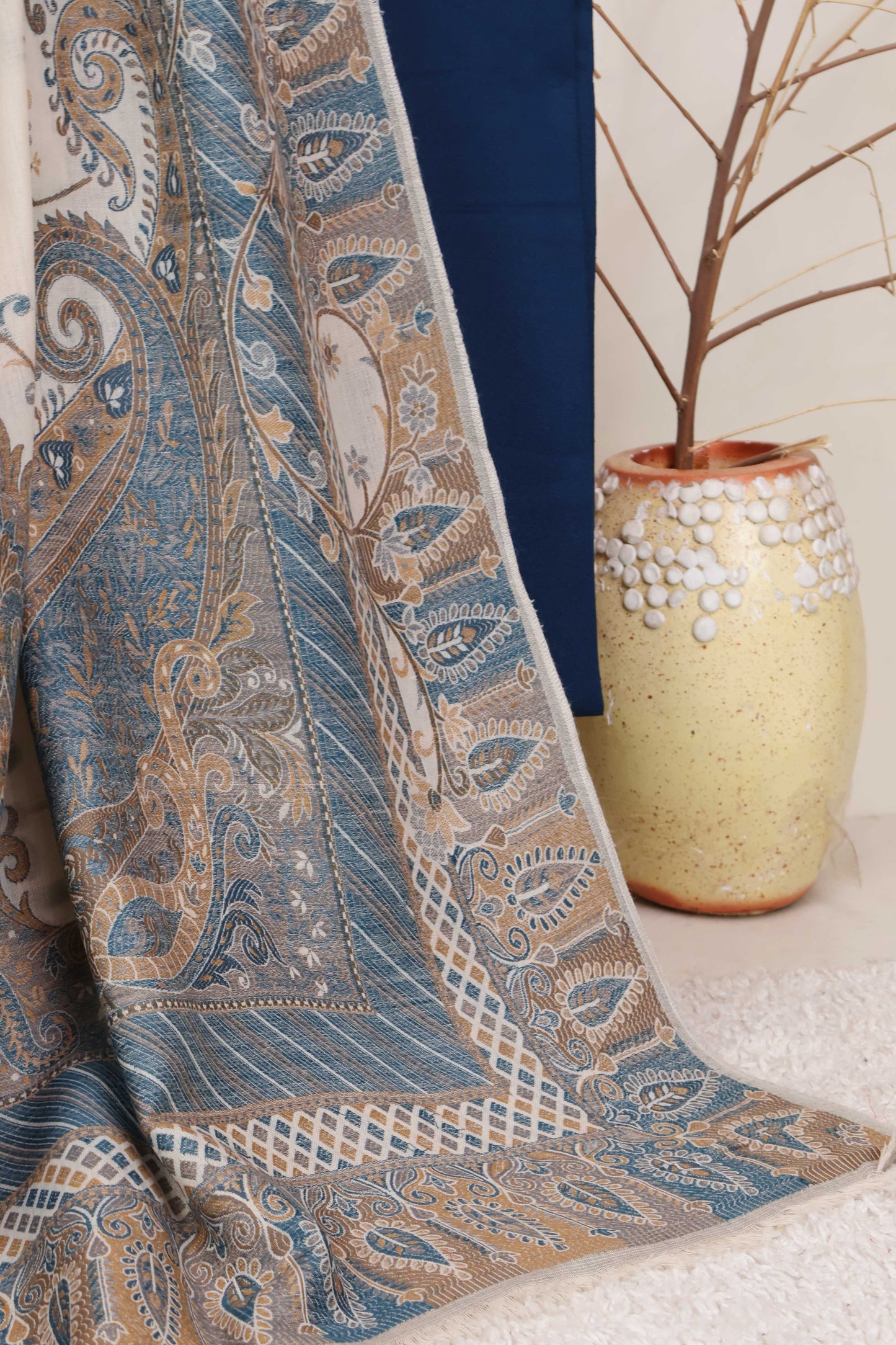 3Piece -Karandi with Pashmina Shawl KPP401