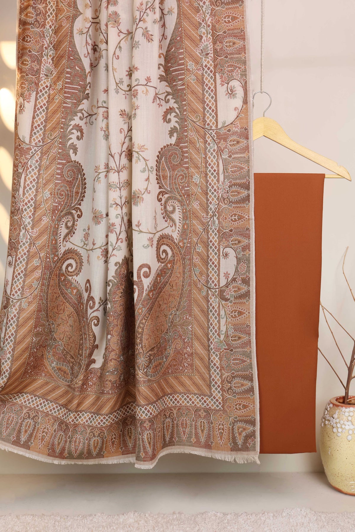 3Piece -Karandi with Pashmina Shawl KPP404