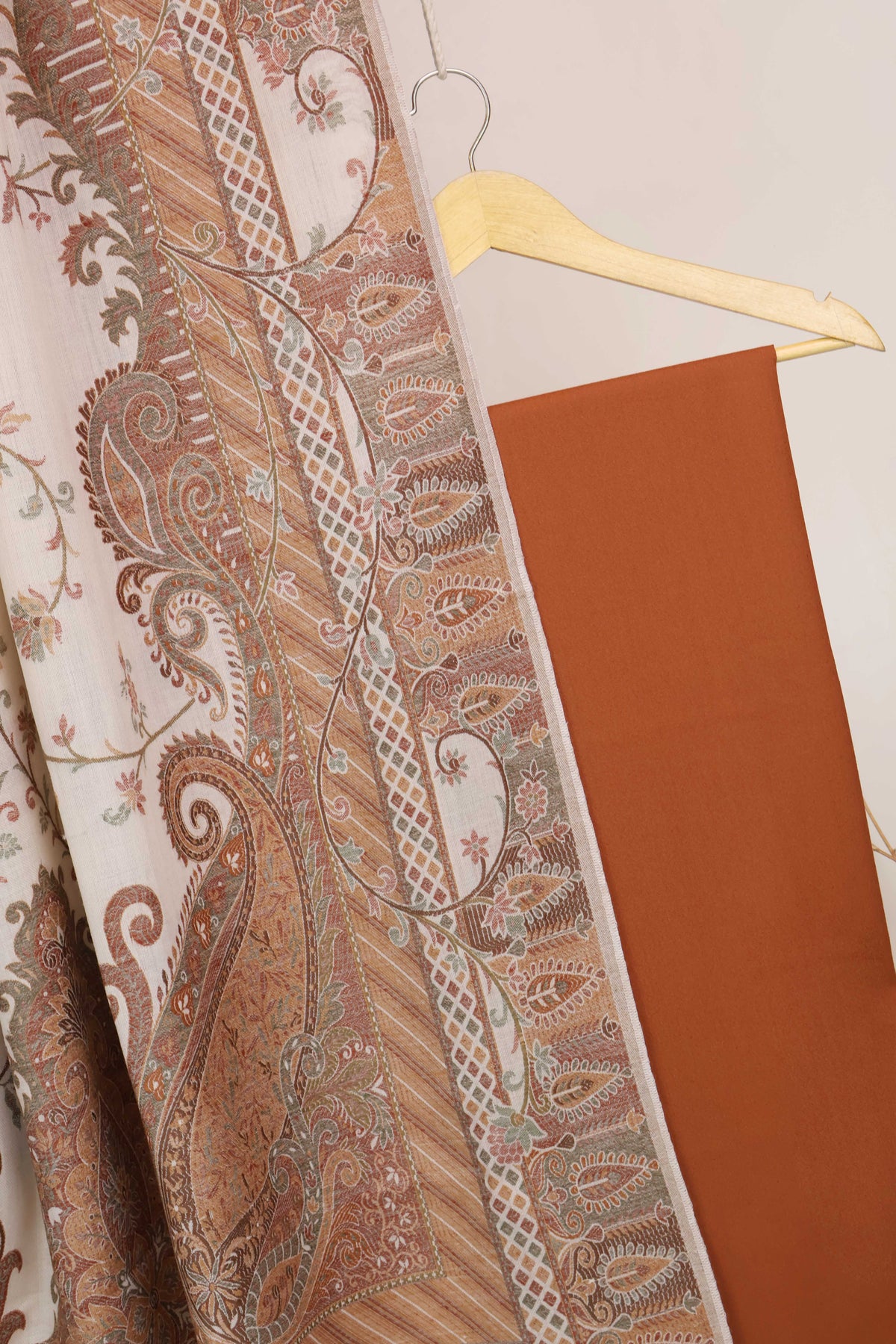 3Piece -Karandi with Pashmina Shawl KPP404