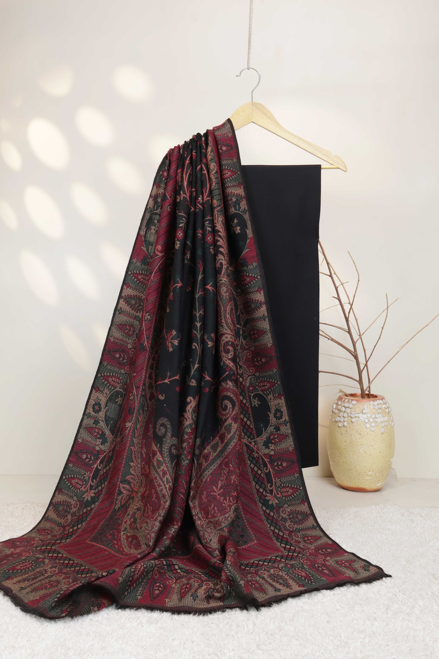 3Piece - Karandi with Pashmina Shawl KPP411