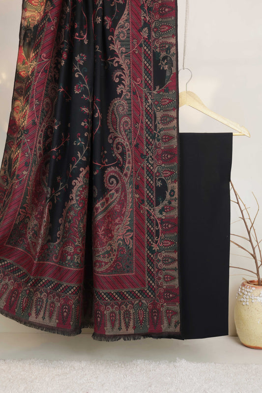 3Piece - Karandi with Pashmina Shawl KPP411