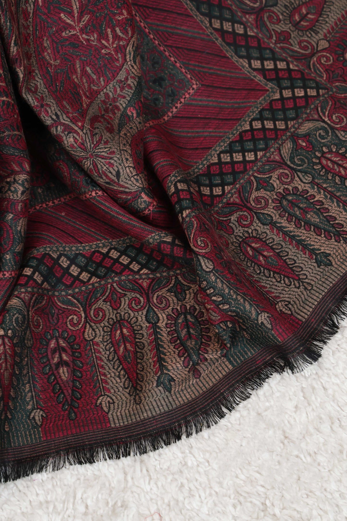 3Piece - Karandi with Pashmina Shawl KPP411