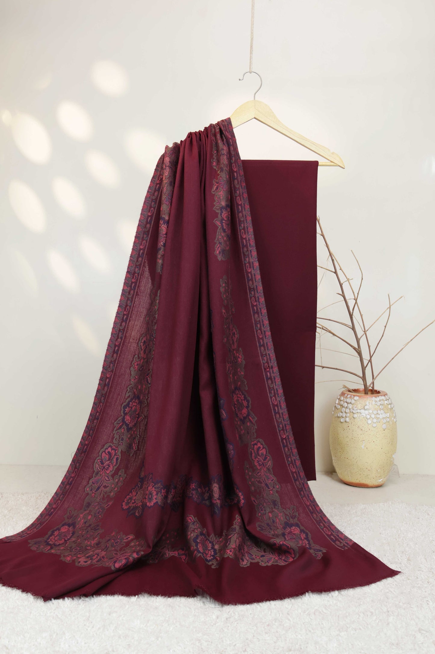 3Piece - Karandi with Pashmina Shawl KPP415