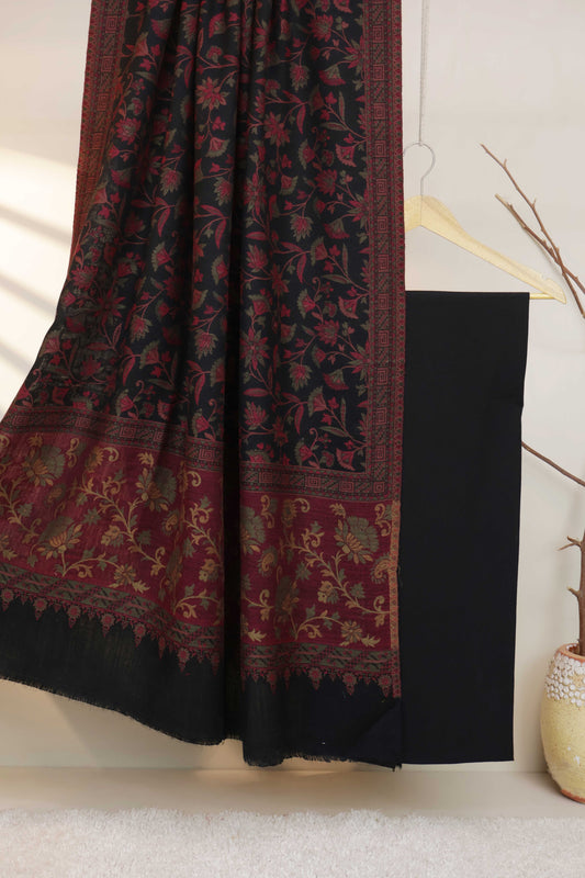 3Piece -Karandi with Pashmina Shawl KPP429