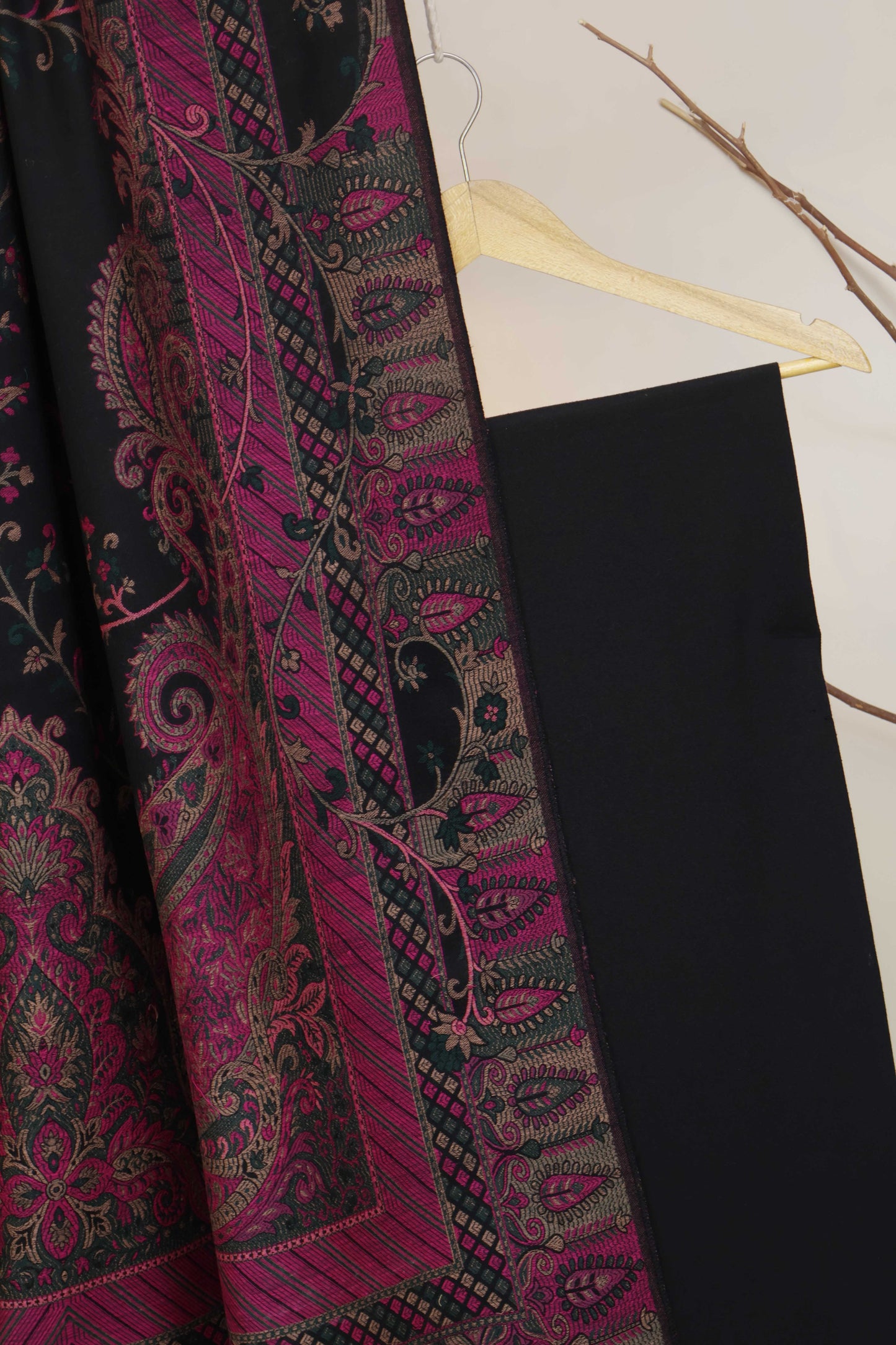 3Piece -Karandi with Pashmina Shawl KPP430