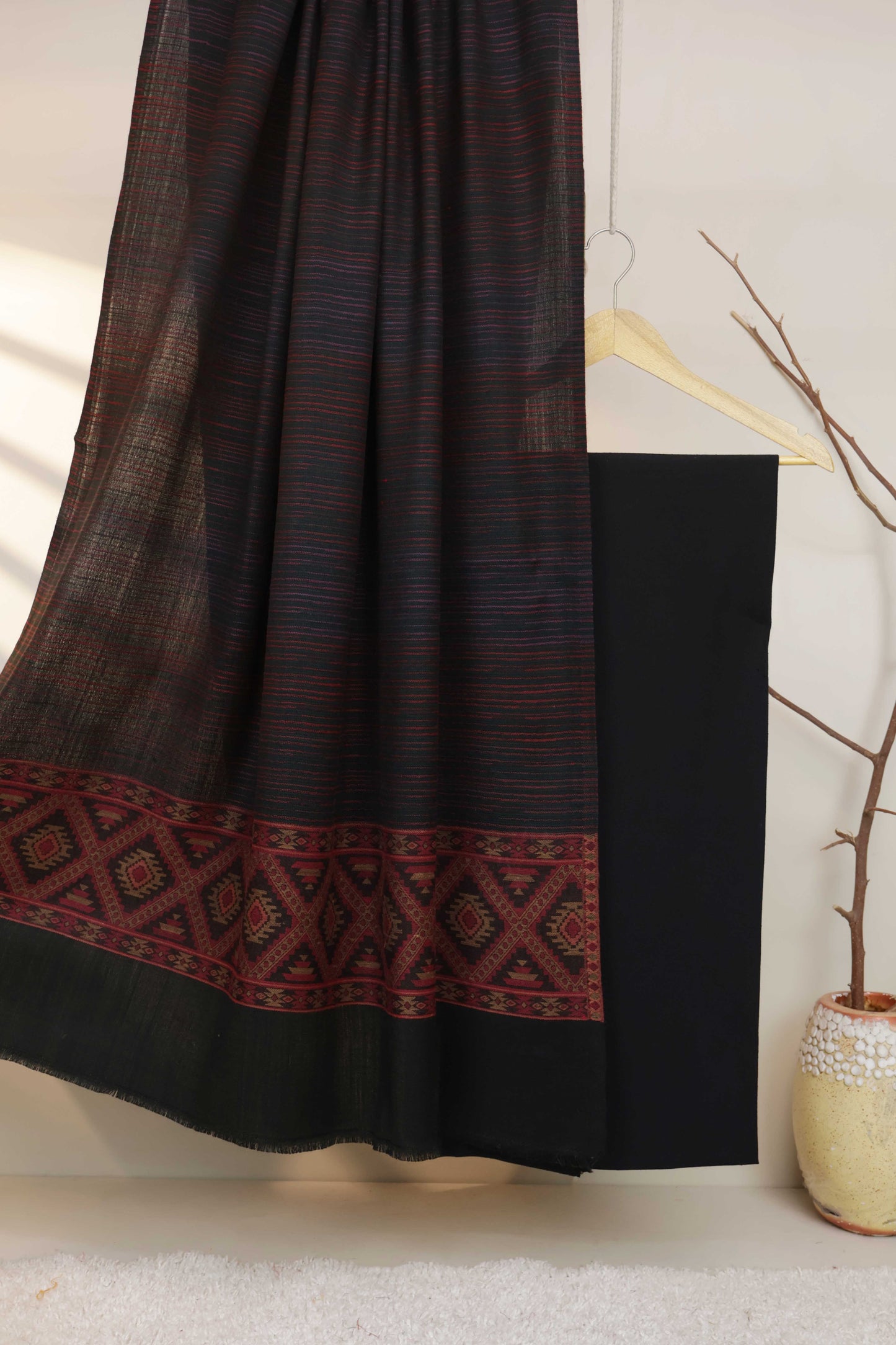 3Piece -Karandi with Pashmina Shawl KPP431