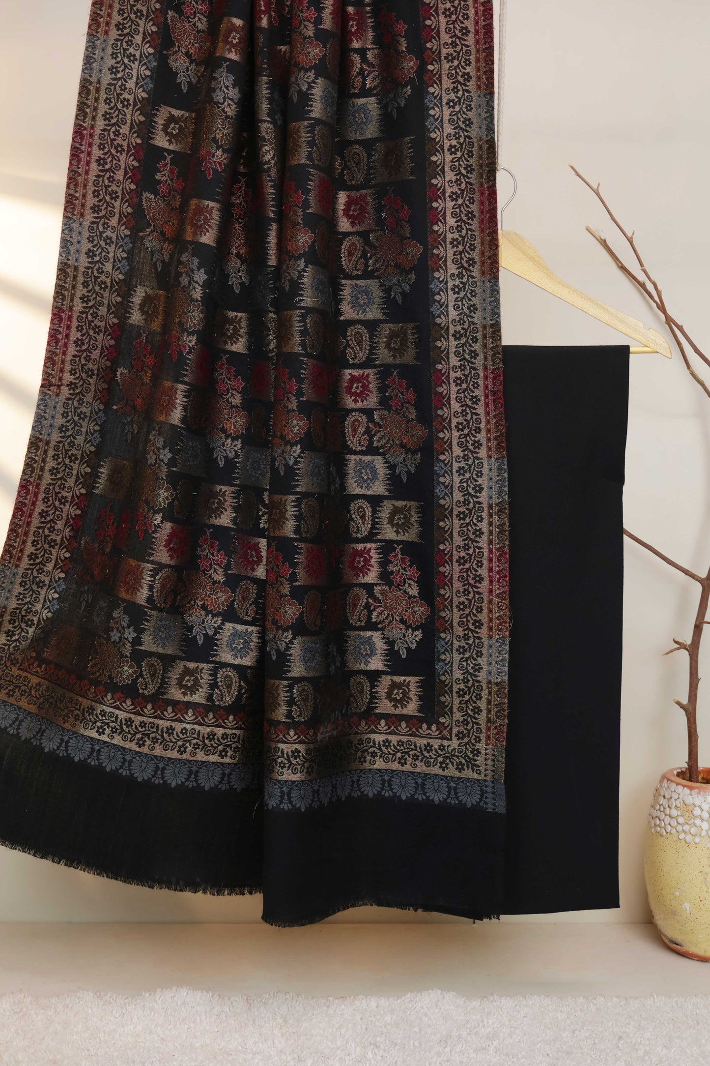 3Piece -Karandi with Pashmina Shawl KPP434