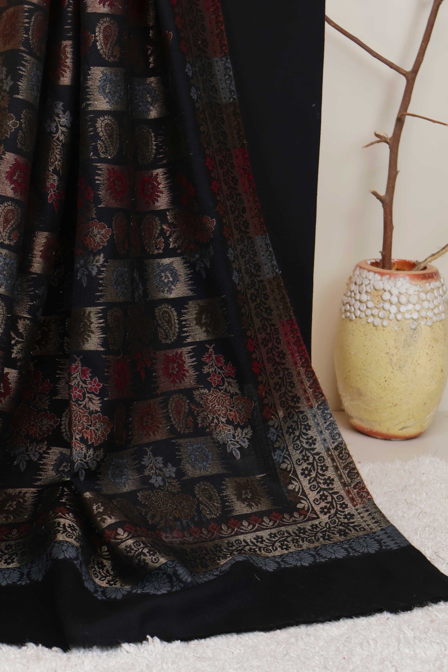 3Piece -Karandi with Pashmina Shawl KPP434