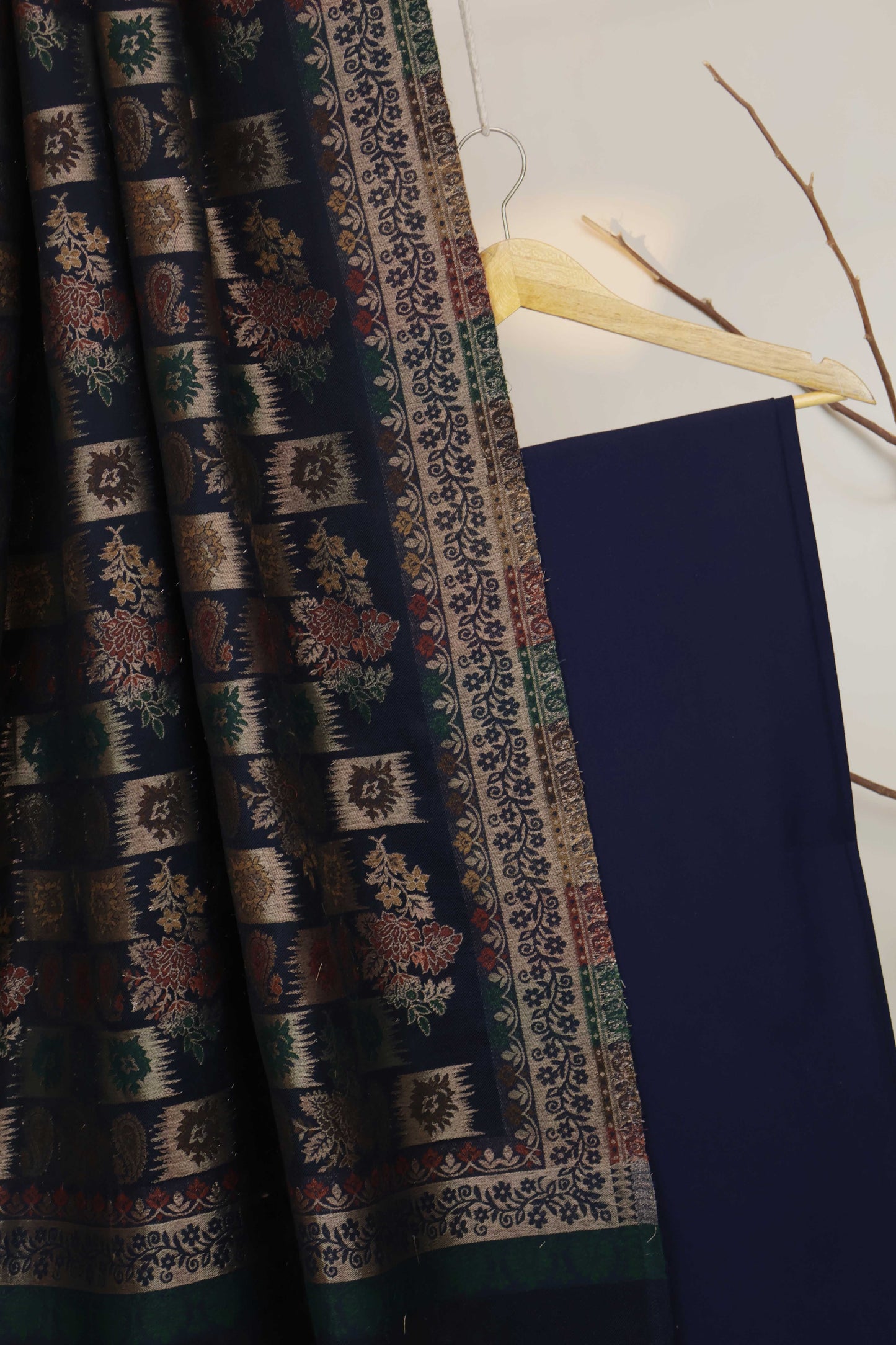 3Piece -Karandi with Pashmina Shawl KPP435