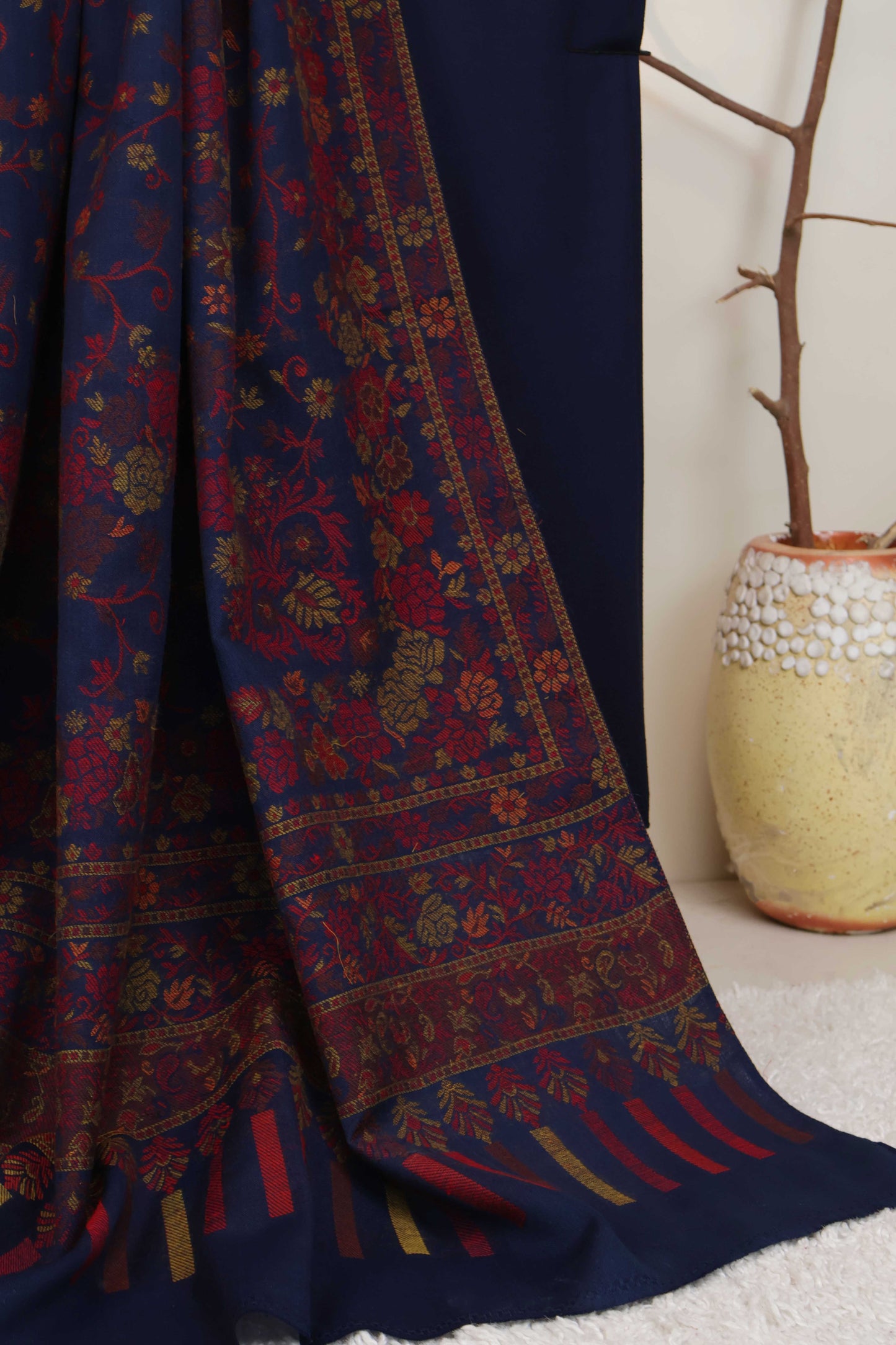 3Piece -Karandi with Pashmina Shawl KPP437