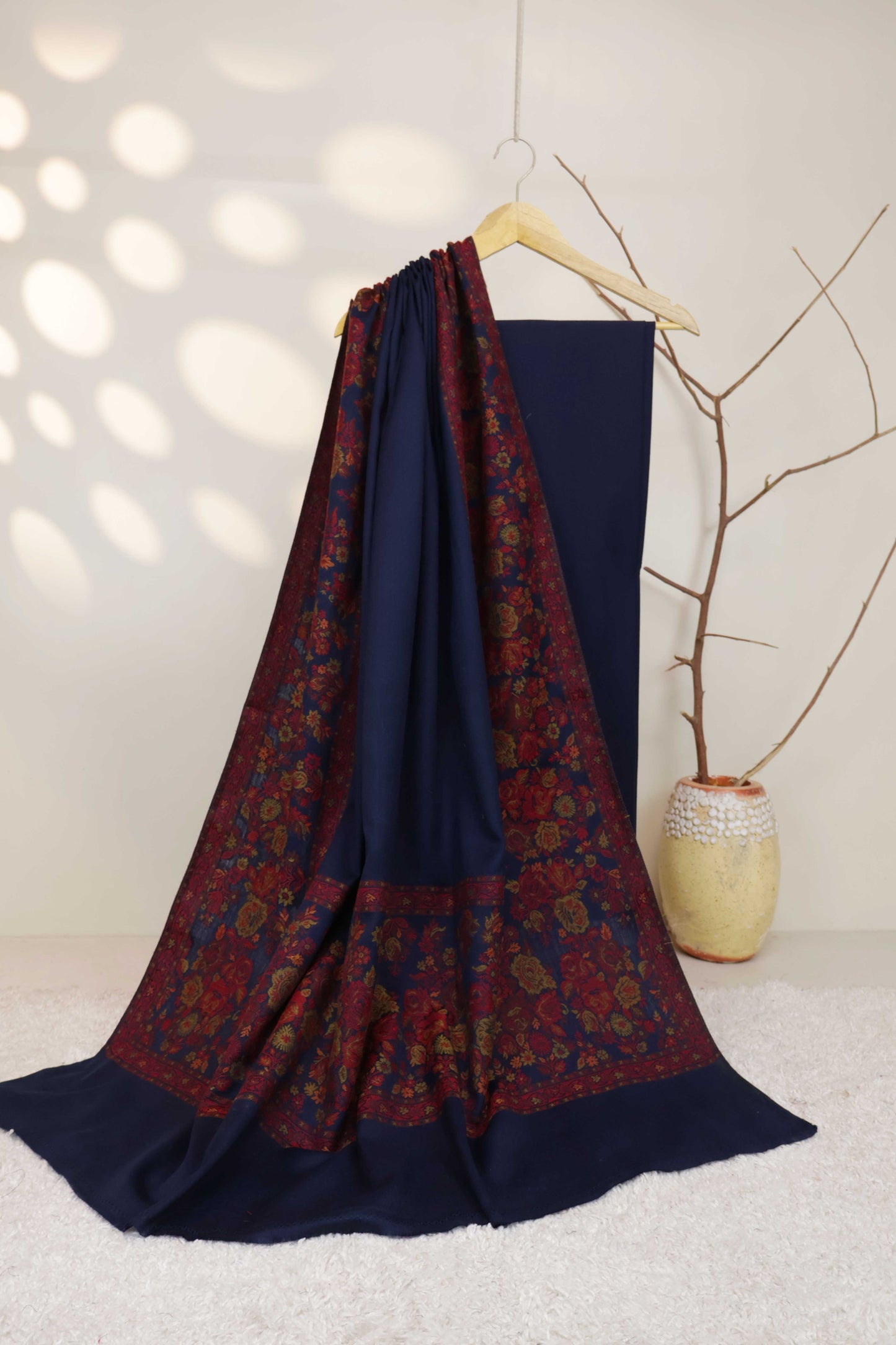 3Piece -Karandi with Pashmina Shawl KPP438