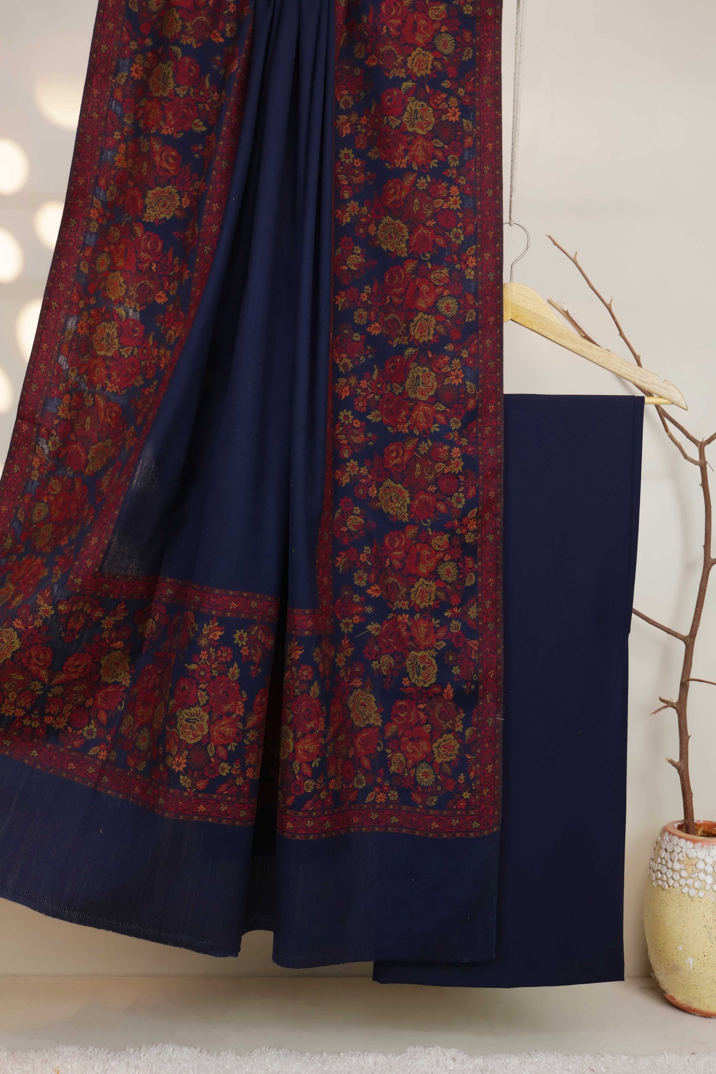 3Piece -Karandi with Pashmina Shawl KPP438