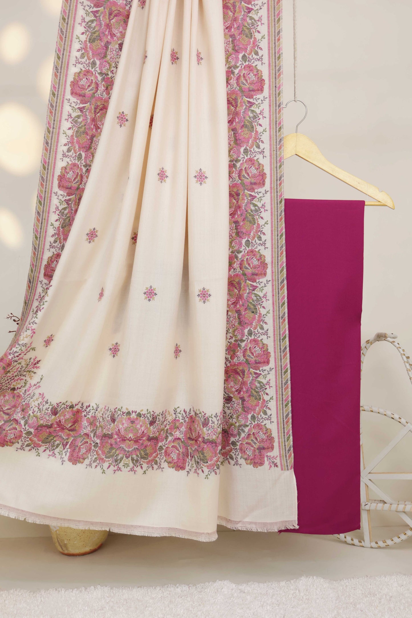 3Piece -Karandi with Pashmina Shawl KPP444