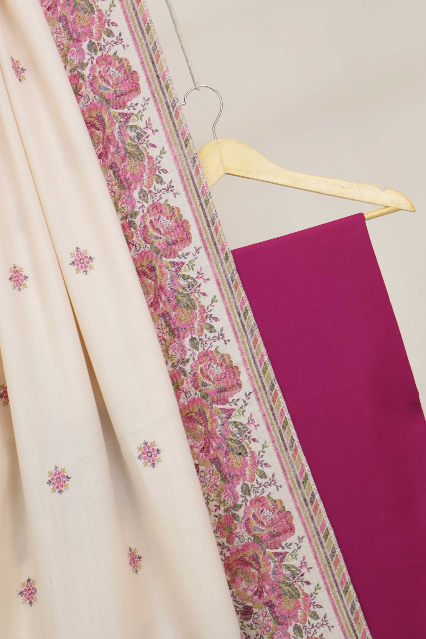 3Piece -Karandi with Pashmina Shawl KPP444