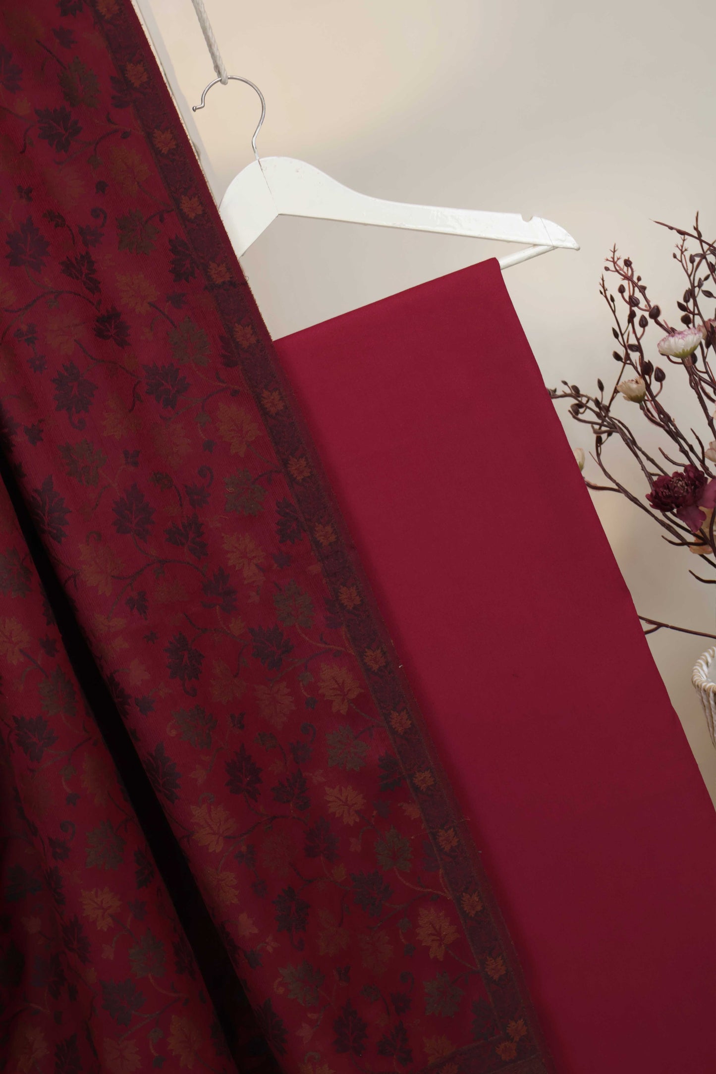 3Piece -Karandi with Pashmina Shawl KPP445