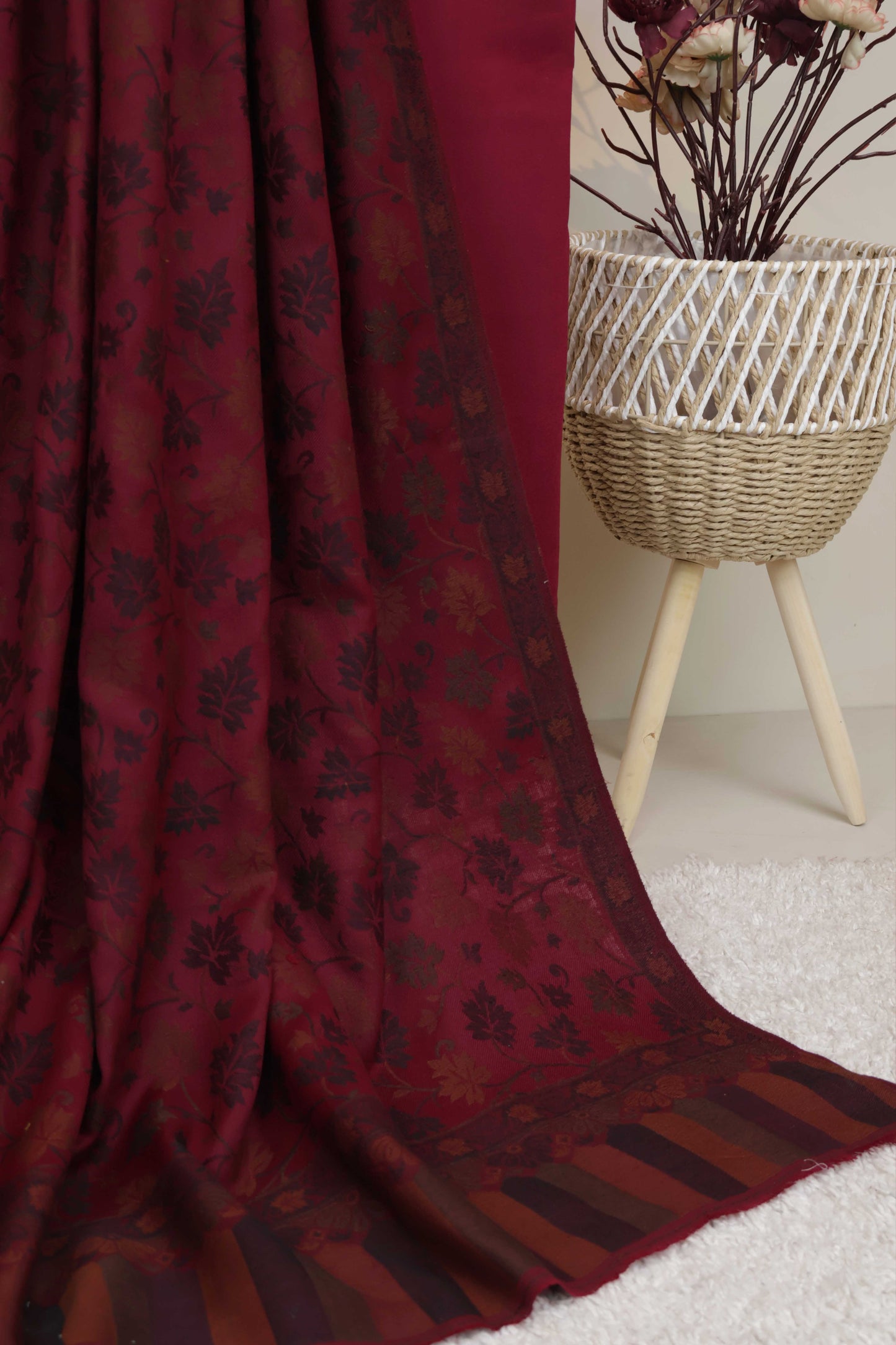 3Piece -Karandi with Pashmina Shawl KPP445