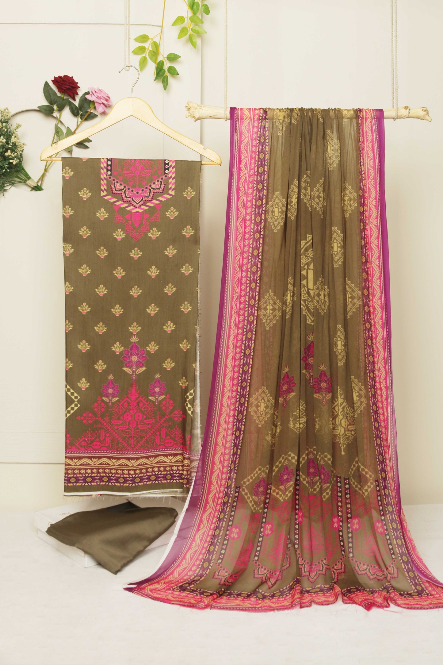 3Piece -Viscous Printed Suit VC01