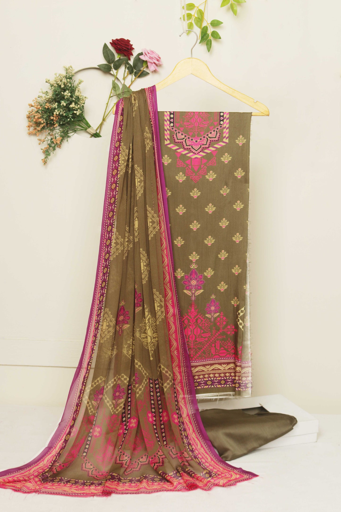 3Piece -Viscous Printed Suit VC01