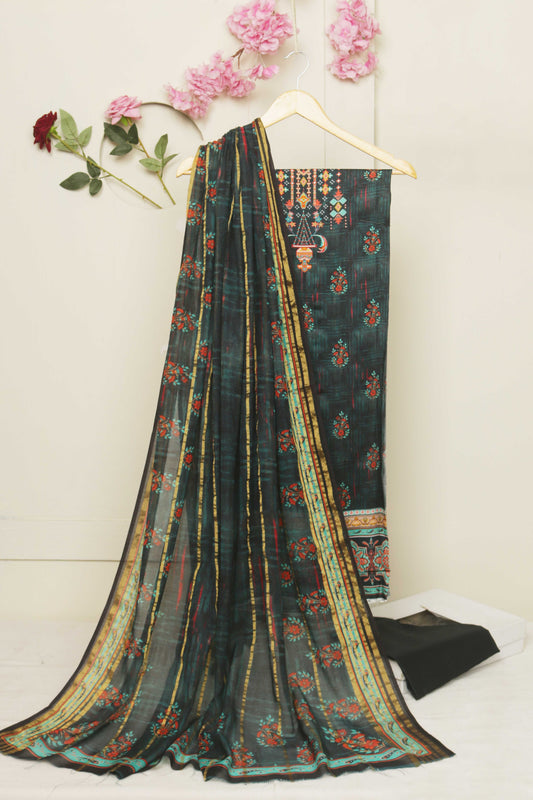 3Piece -Viscous Printed Suit SA25005