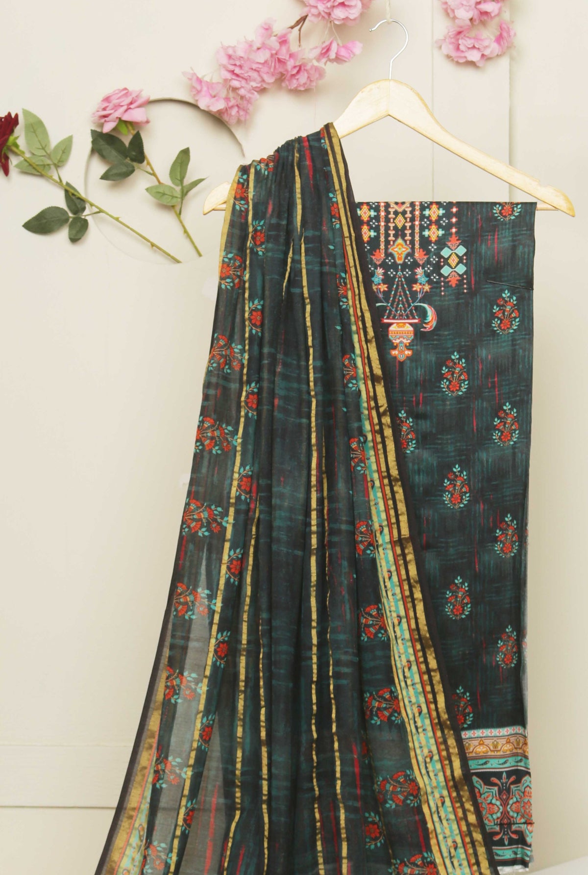 3Piece -Viscous Printed Suit SA25005