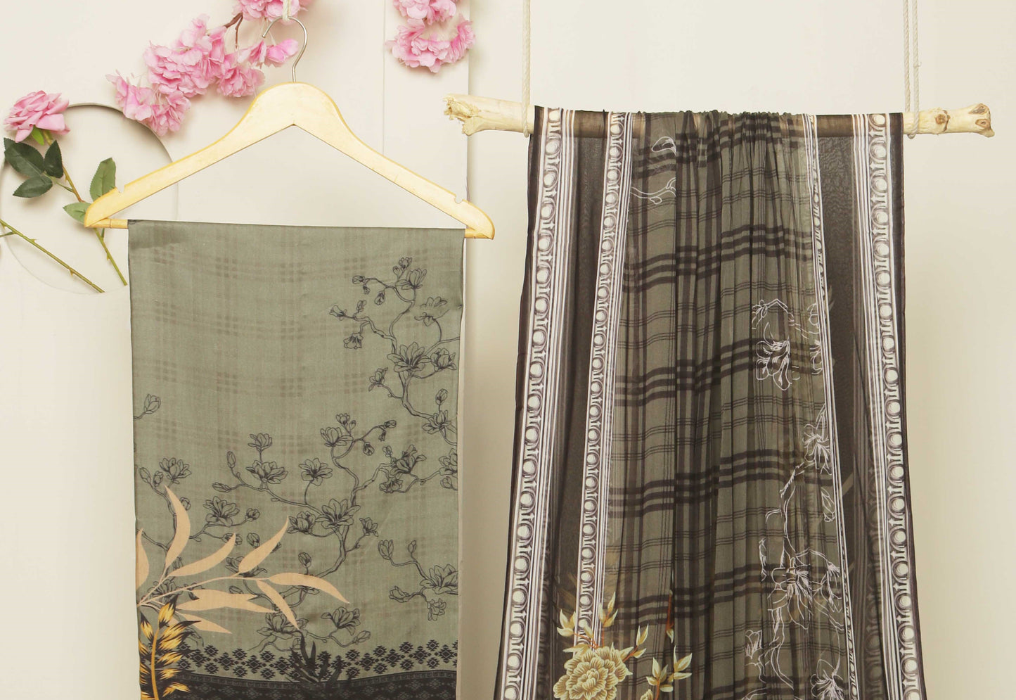 3Piece -Viscous Printed Suit VC12