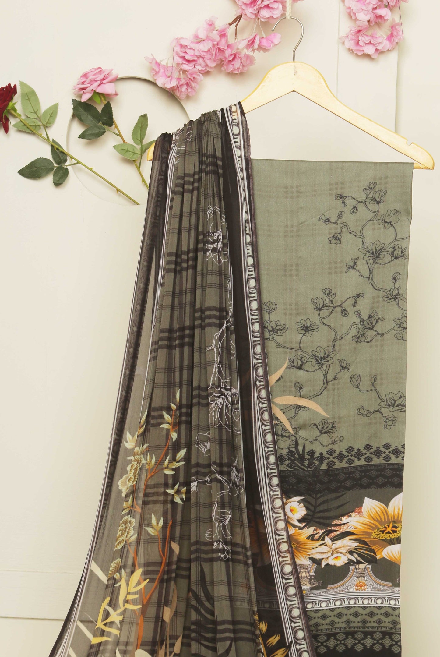 3Piece -Viscous Printed Suit VC12