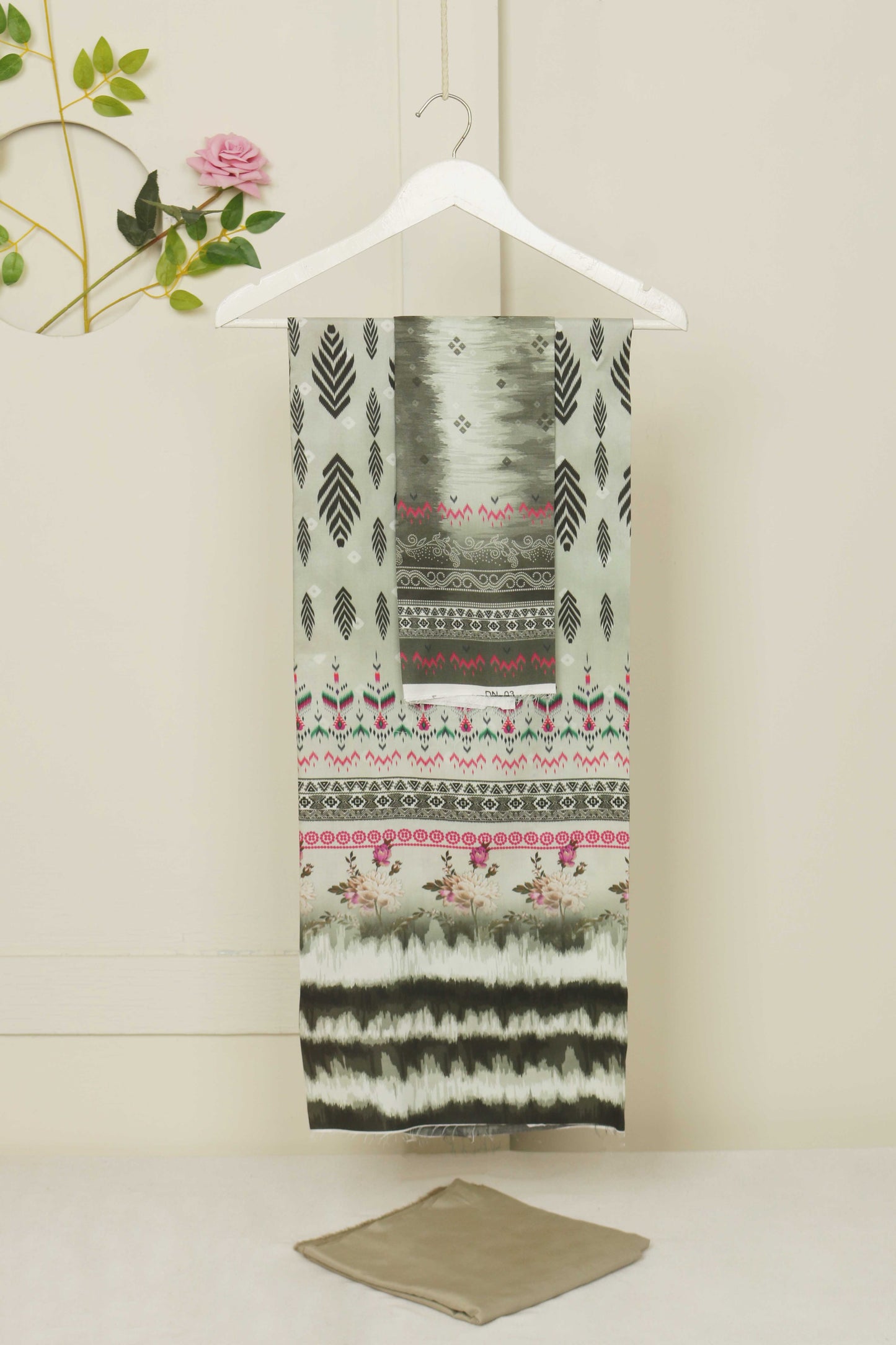 3Piece - Linen Printed Suit Classic CLST10