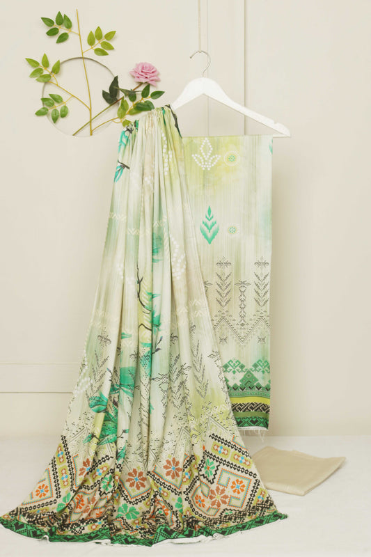 3Piece - Linen Printed Suit Classic CLST09