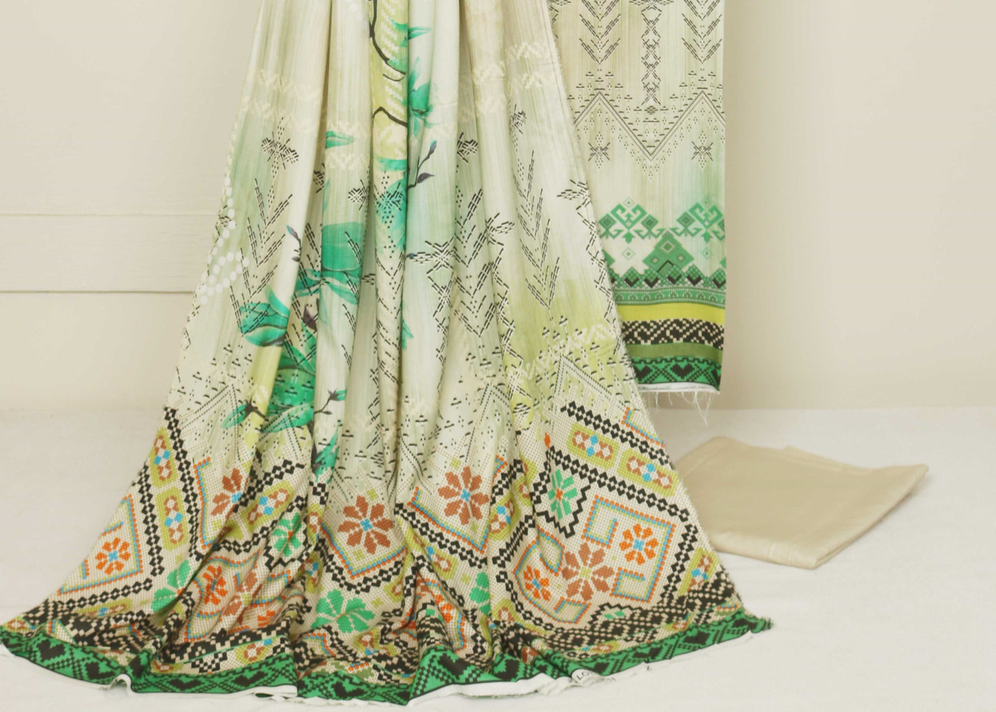 3Piece - Linen Printed Suit Classic CLST09