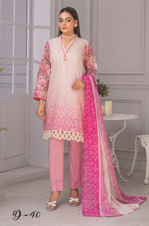 Lawn Embroidered Suit H25WR40