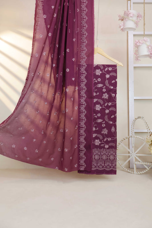 3Piece-Lawn Embroidered Suit V15WR06